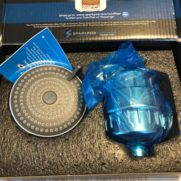 NWT SparkPod Multi-Stage filtration Showerhead for hard water neutral PH - Picture 9 of 10
